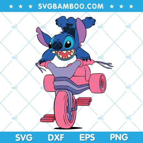 Funny Stitch Driving Motorbike SVG, Disney Stitch And Motorbike SVG, Disney Cartoon SVG DXF EPS PNG