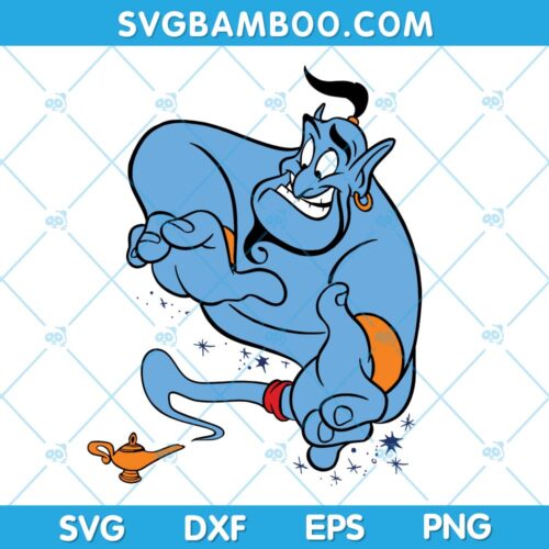 Genie and Magic Lamp SVG, Disney Genie SVG, Genie and The Lamp SVG, Magic Lamp SVG DXF EPS PNG