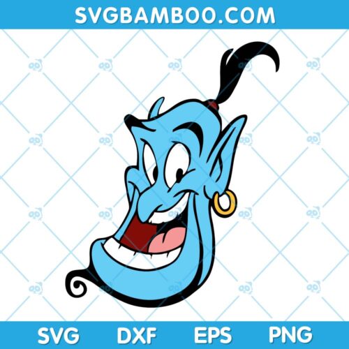 Genie Big Face SVG, Disney Genie Face SVG, Disney Genie SVG, Disney Genie and the Lamp SVG DXF EPS PNG