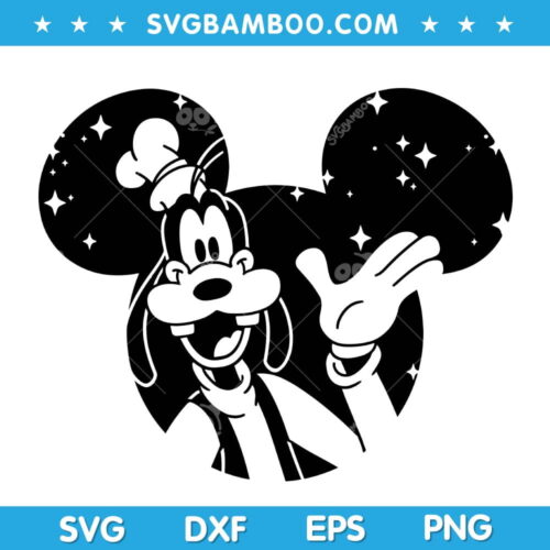 Goofy Disney Ears SVG, Mickey Head Goofy SVG, Disney Character Ears SVG, Disney Goofy SVG DXF EPS PNG