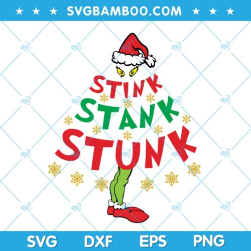 Grinch Chrismast Tree SVG, Grinch Stink Stank Stunk Tree Lights SVG, Chirstmas Tree Lights SVG, Stink Stank Stunk SVG DXF EPS PNG