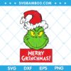 Grinch Face Merry Christmas SVG, Funny Grinchmas SVG, Merry Grinchmas Grinch SVG, Grinch Santa Hat SVG DXF EPS PNG