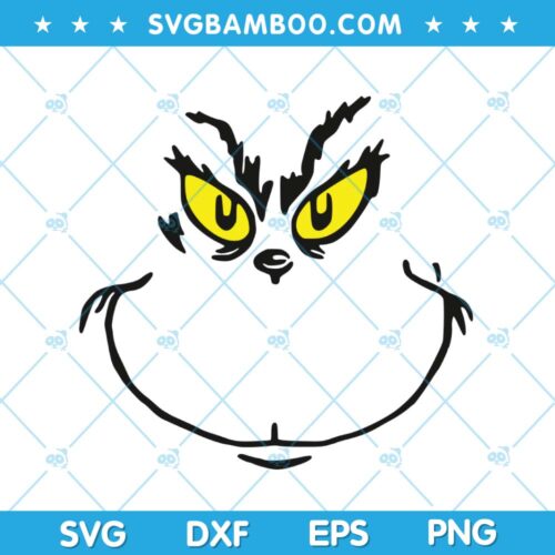 Grinch Face SVG, Wicked Grinch Face SVG, Chirtsmas Grinch Face SVG, Funny Grinch Face SVG DXF EPS PNG