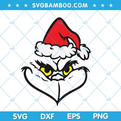 Grinch Face Santa SVG, Chirstmas Grinch Face SVG, Grinch Santa Hat SVG, Funny Grinch Face SVG DXF EPS PNG Grinch Face Santa SVG, Chirstmas Grinch Face SVG, Grinch Santa Hat SVG, Funny Grinch Face SVG DXF EPS PNG