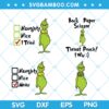 Grinch Naughty Nice I Tried SVG, Naughty Grinch Chirstmas SVG, Funny Grinch SVG, Grinch Rock Paper Scissors SVG DXF EPS PNG