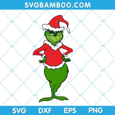 Grinch Akimbo SVG, Funny Grinch Santa Hat SVG, Funny Grinch Chirstmas SVG, Grinch Hands SVG DXF EPS PNG