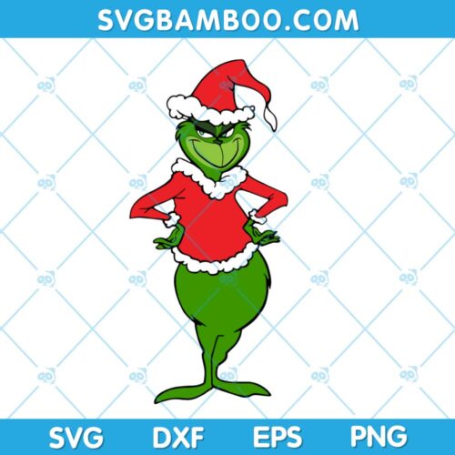 Grinch Akimbo SVG, Funny Grinch Santa Hat SVG, Funny Grinch Chirstmas SVG, Grinch Hands SVG DXF EPS PNG