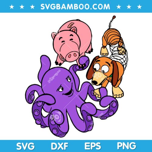 Hamm Slinky And Stretch SVG, Disney Slinky Hamm Ailens SVG, Disney Toy Story SVG DXF EPS PNG