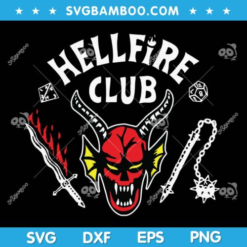 Hellfire Club SVG, Stranger Things Hellfire Club SVG, Hellfire Club Eddie Munson SVG DXF EPS PNG