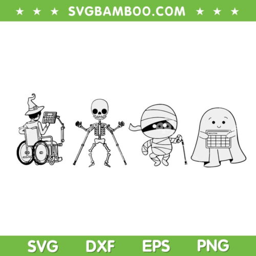 Inclusion Isnt Scary SVG, Funny SLP Sped Teacher Halloween SVG, Halloween Mummy Skeleton SVG DXF EPS PNG