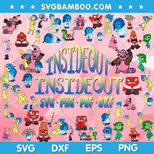 Inside Out SVG Bundle, Joy Anger Fear Sadness Layered SVG Bundle, Disney SVG Bundle DXF EPS PNG