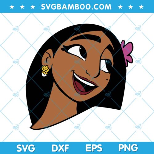 Isabela Head SVG, Isabela Face Girl Svg, Isabela Flowers SVG, Disney Encanto SVG DXF EPS PNG
