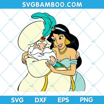 Jasmine and The Sultan SVG, Disney Jasmine Hug Sultan SVG, Disney Jassmine SVG, Disney The Sultan SVG DXF EPS PNG