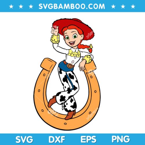 Jessie Horseshoe SVG, Toy Story Jessie SVG, Jessie With Horseshoe SVG DXF EPS PNG