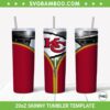 Kansas City Chiefs Zipper 20oz Skinny Tumbler Template PNG, Kansas City Chiefs Tumbler Wrap PNG, Football Tumbler Sublimation Design PNG Download