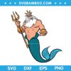 King Triton SVG, Disney King Triton SVG, Mermaid King Triton SVG, Disney Character King Triton SVG DXF EPS PNG