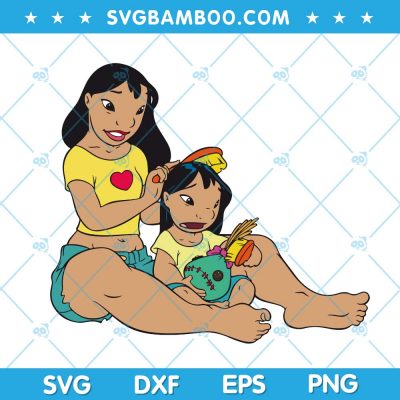 Lilo And Nani SVG, Disney Lilo And Stitch SVG, Disney Cartoon SVG, Lilo And Stitch SVG DXF EPS PNG