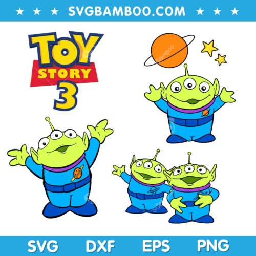 Little Green Aliens SVG Bundle, Toy Story Aliens SVG Bundle, Toy Story 3 SVG Bundle DXF EPS PNG