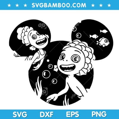 Luca SVG, Disney Mickey Ears Silhouette SVG, Disney Character Ears SVG, Disney Luca SVG DXF EPS PNG