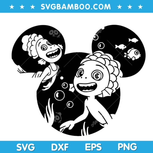 Luca SVG, Disney Mickey Ears Silhouette SVG, Disney Character Ears SVG, Disney Luca SVG DXF EPS PNG