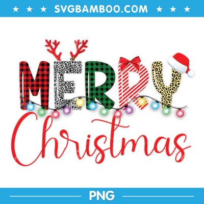 Merry Christmas Leopard Buffalo Plaid PNG, Santa Family Xmas Leopard PNG, Family Christmas Buffalo Plaid PNG, Design For Shirt