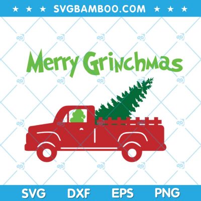 Merry Grinchmas Truck Tree SVG, Grinch Red Truck SVG, Chirstmas Grinch Truck SVG, Chirstmas Truck and Tree SVG DXF EPS PNG Merry Grinchmas Truck Tree SVG, Grinch Red Truck SVG, Chirstmas Grinch Truck SVG, Chirstmas Truck and Tree SVG DXF EPS PNG
