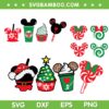 Mickey Christmas Snacks SVG, Disney Coffee Latte Candy SVG, Chirstmas Candy Coffee Snacks SVG DXF EPS PNG