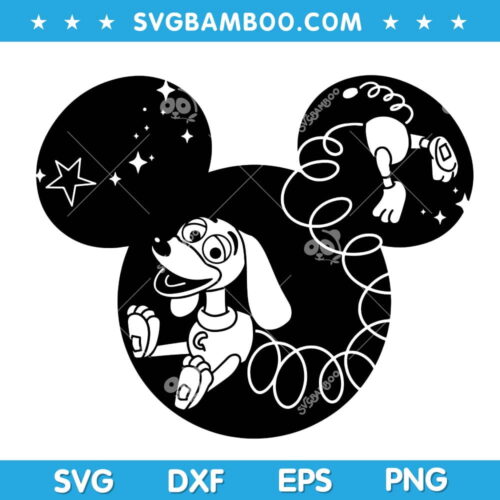 Mickey Ear Slinky Toy Story SVG, Toy Story Disneyland Ears SVG, Disney Slinky Mickey Ears SVG DXF EPS PNG