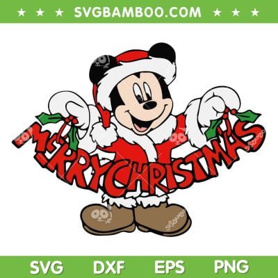 Mickey Mouse Merry Christmas 2022 SVG, Disney Character Christmas 2022 SVG, Mickey Merry Christmas SVG DXF EPS PNG