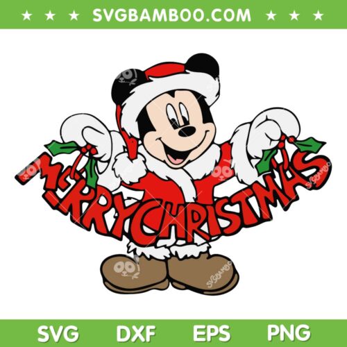 Mickey Mouse Merry Christmas 2022 SVG, Disney Character Christmas 2022 SVG, Mickey Merry Christmas SVG DXF EPS PNG