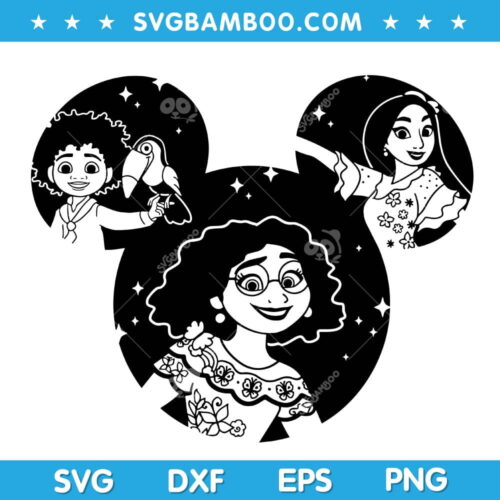 Mirabel Isabela Antonio SVG, Encanto Disney Mouse Mirabel SVG, Disney Encanto SVG DXF EPS PNG