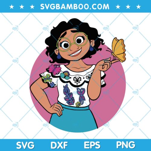 Mirabel Madrigal And Butterfly SVG, Disney Encanto Mirabel Madrigal SVG, Mirabel With Butterflies SVG DXF EPS PNG