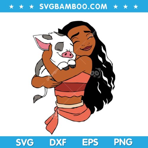 Moana Love Pua SVG, Disney Moana And Pua SVG, Princess Moana SVG DXF EPS PNG