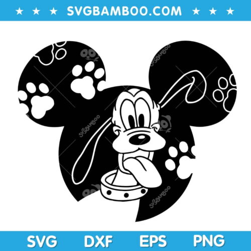 Pluto SVG, Disneyland Ears SVG, Disney Character Ears SVG, Mickey And Friends SVG DXF EPS PNG