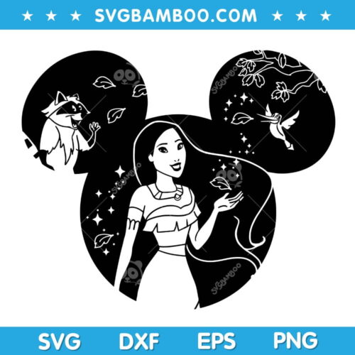 Pocahontas SVG, Disney Mickey Minnie Ears SVG, Disney Character Ears SVG, Disney Princess SVG DXF EPS PNG