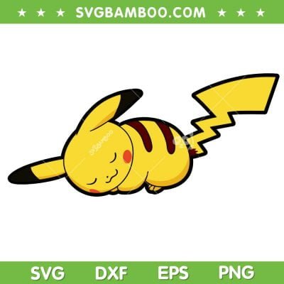 Pokemon Pikachu Sleep SVG, Cute Pokemon Pikachu Sleep SVG, Sleeping Pokemon Pikachu SVG DXF EPS PNG Pokemon Pikachu Sleep SVG, Cute Pokemon Pikachu Sleep SVG, Sleeping Pokemon Pikachu SVG DXF EPS PNG