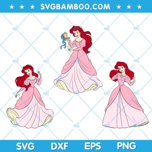 Princess Ariel SVG, Disney Princess Ariel SVG, Disney Character Princess Ariel, Disney Ariel SVG DXF EPS PNG