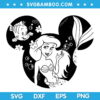 Princess Disney Ear SVG, Ariel Mermaid SVG, Disney Character Ears SVG, Disney Ariel Mermaid SVG DXF EPS PNG