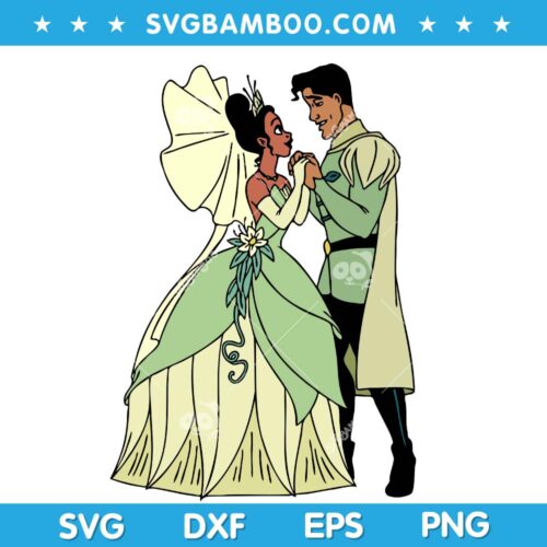 Princess Tiana And Prince Naveen SVG, Prince Naveen SVG, Disney Princess SVG DXF EPS PNG