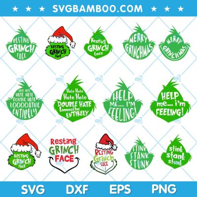 Resting Grinch Face SVG Bundle, Christmas Grinch Face SVG Bundle, Christmas Funny Grinch SVG DXF EPS PNG Resting Grinch Face SVG Bundle, Christmas Grinch Face SVG Bundle, Christmas Funny Grinch SVG DXF EPS PNG