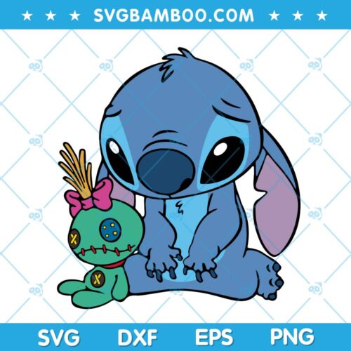 Sad Stitch And Scrump SVG, Disney Lilo And Stitch SVG, Disney Cartoon SVG DXF EPS PNG
