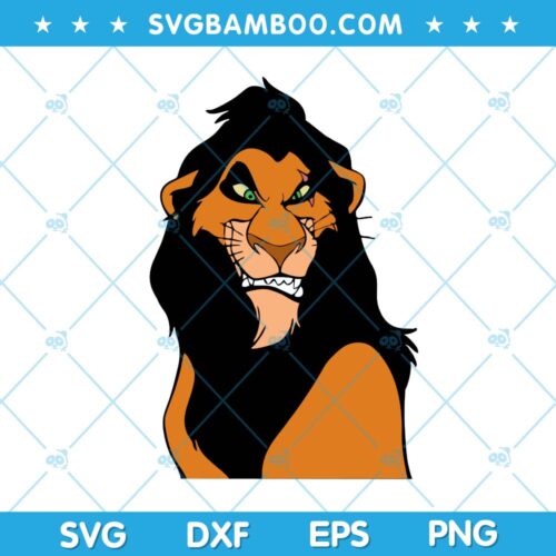 Scar SVG, Lion King Scar SVG, Disney Scar SVG, Disney Character Scar SVG DXF EPS PNG