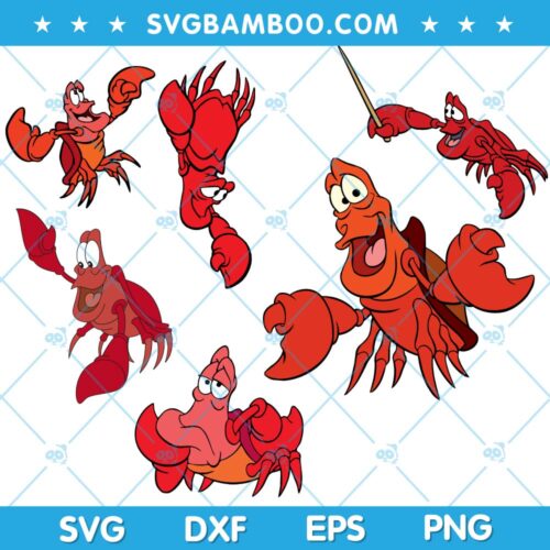Sebastian SVG Bundle, The Little Mermaid SVG Bundle, Disney Sebastian SVG DXF EPS PNG
