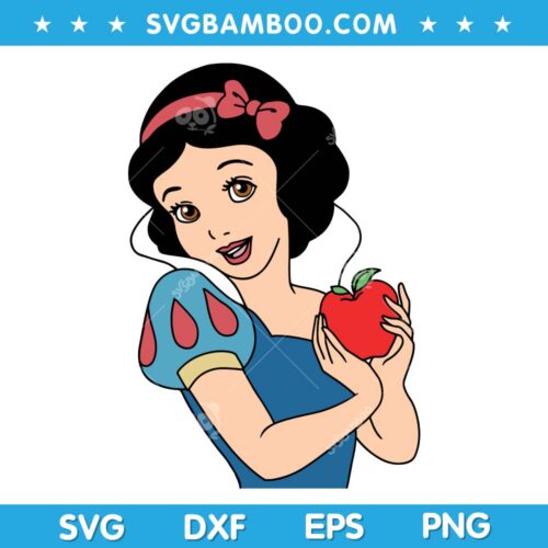 Snow White Apple SVG, Snow White SVG, Disney Snow White SVG, Snow White and Apple SVG DXF EPS PNG