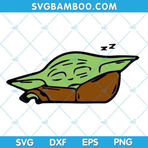 Star Wars Yoda Sleep SVG, Baby Yoda Sleeping SVG, Disney Yoda SVG, Yoda Star Wars SVG DXF EPS PNG