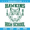 Stranger Things Hawkins High School SVG, Hawkins High Tigers 1986 SVG, Stranger Things Tigers 1986 SVG DXF EPS PNG