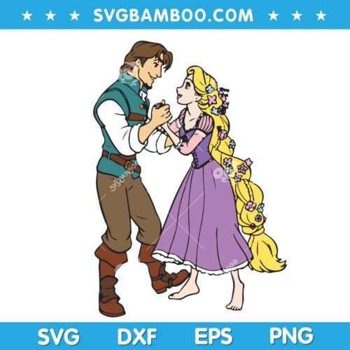 Tangled Rapunzel and Flynn Rider SVG, Tangled Rapunzel SVG, Disney Rapunzel SVG, Tangled SVG DXF EPS PNG