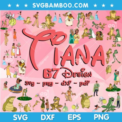 The Princess and The Frog SVG Bundle, Tiana SVG Bundle, Disney Tiana SVG Bundle, Disney Tiana SVG DXF EPS PNG