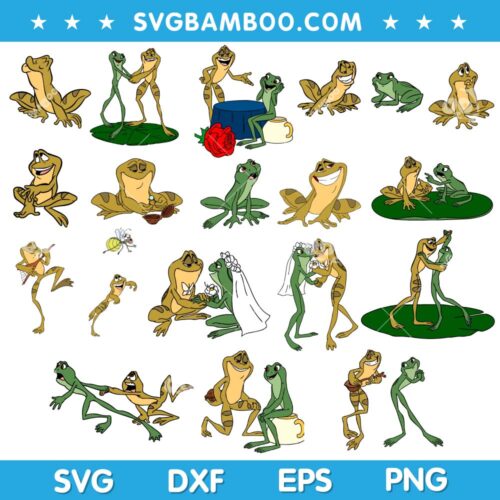 Tiana Frog SVG Bundle, The Princess and The Frog SVG Bundle, Disney Tiana SVG DXF EPS PNG