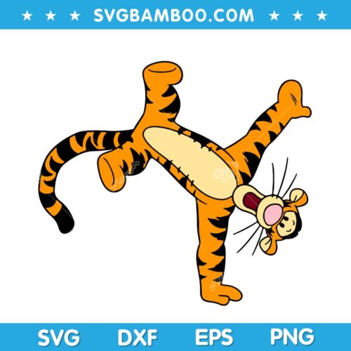 Tigger Dance SVG, Dancing Tigger SVG, Tigger Character SVG, Winnie The Pooh SVG DXF EPS PNG